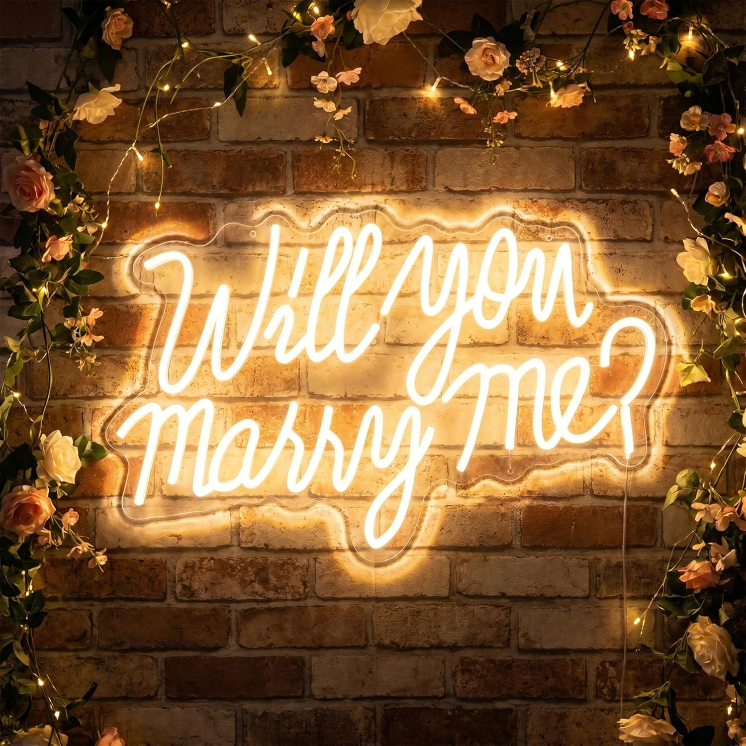 Will You Marry Me neon sign
