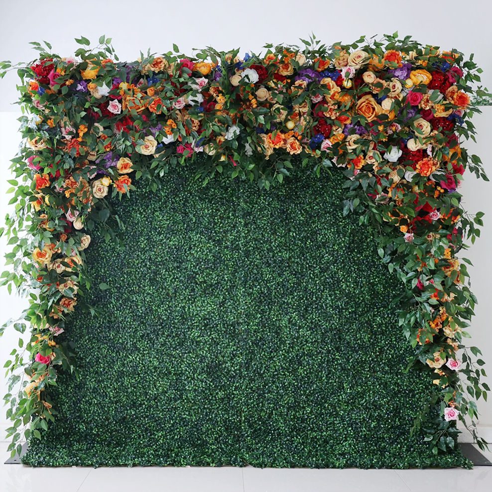 Green flower wall rental