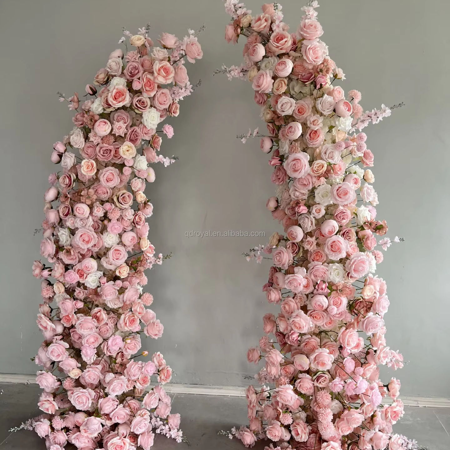 Pink flower arch rental