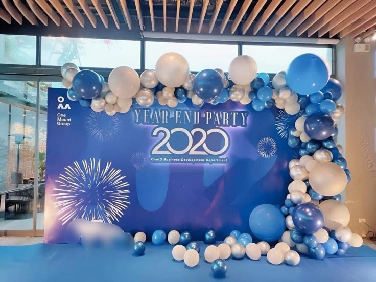 Elegant Blue Balloon Arch - Corporate decor in Vaughan and GTA