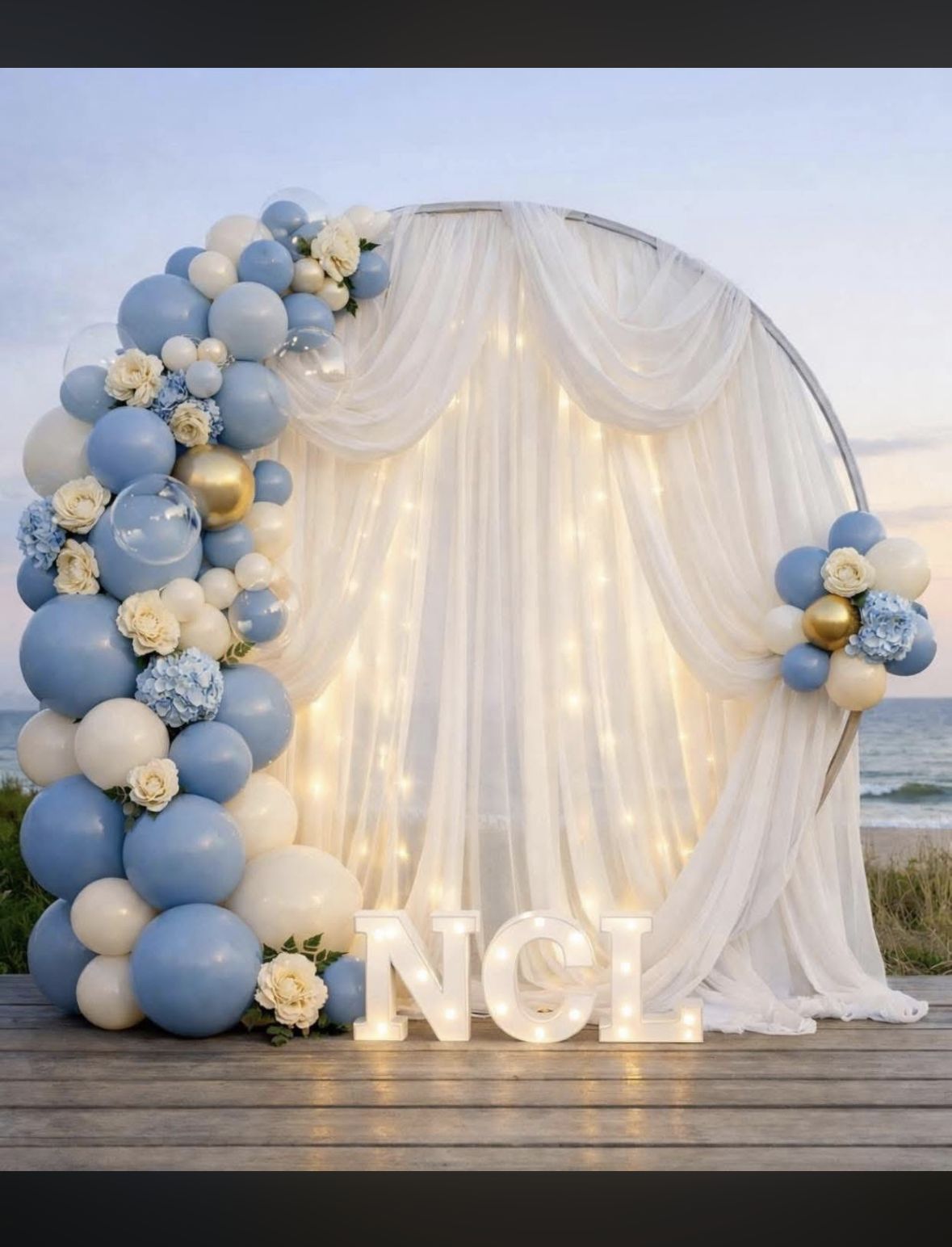Elegant Circular Balloon Backdrop - Wedding decor in Vaughan and GTA